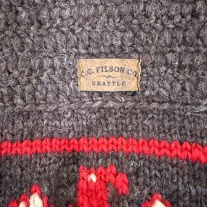 Filson Cowichan Eagle Wool Hand Knit Scarf